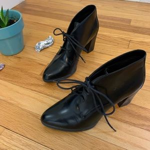 Clarks black ankle booties